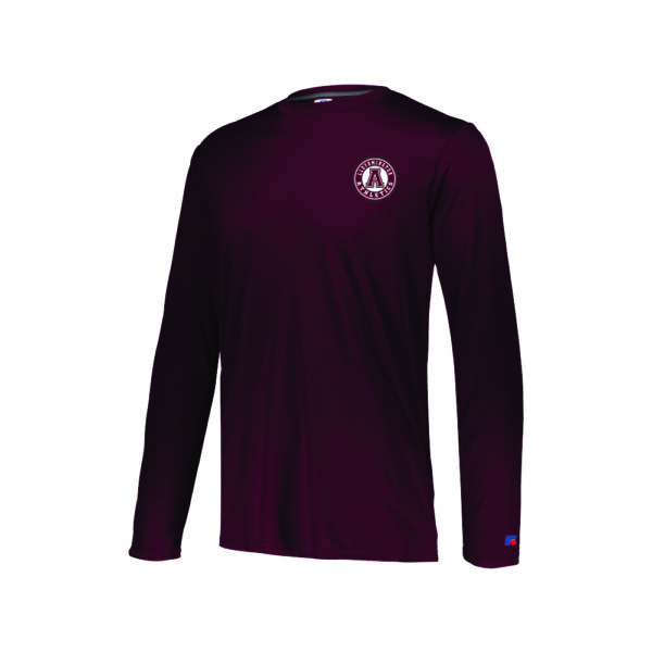 Russell - Dri- Power Core Long Sleeve Performance Tee - Maroon