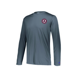Russell – Dri- Power Core Long Sleeve Performance Tee - Coal Grey
